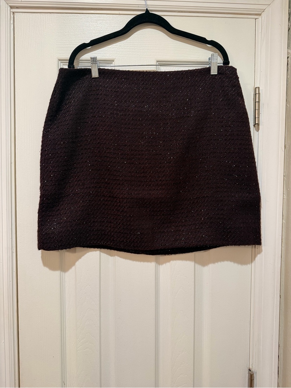 NWT Calvin Klein Chocolate Tweed Mini Skirt